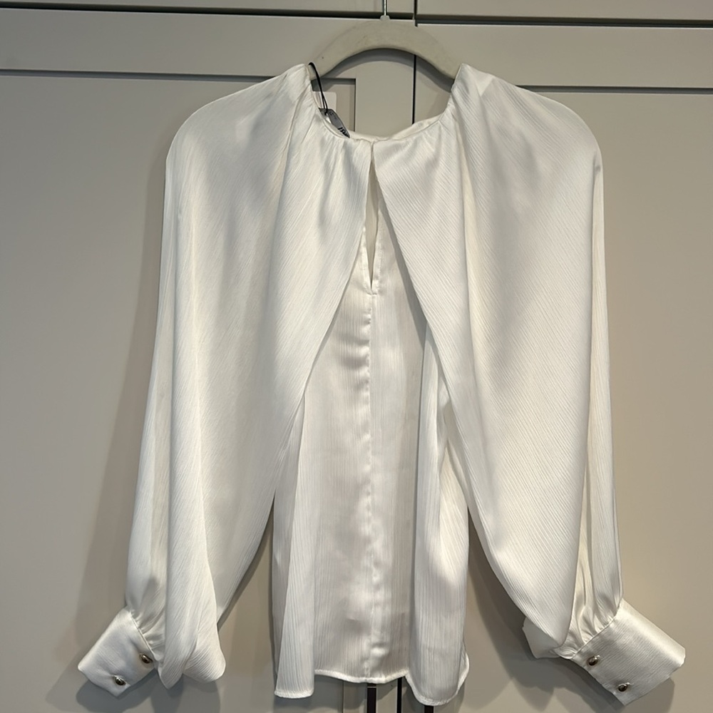 Zara Silk Long Sleeve Tops (3) - Picture 16 of 16